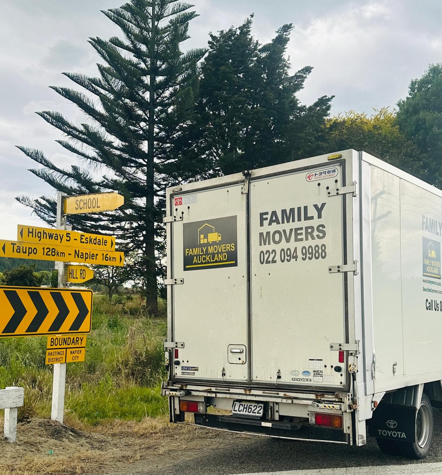 Family Movers branded truck available for rental and moving support