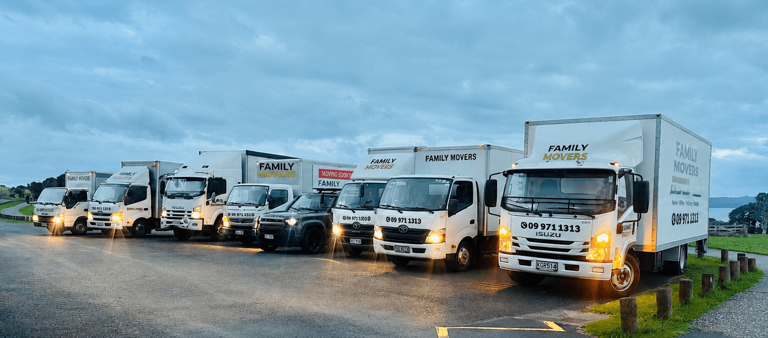 Family Movers Auckland fleet ready for a moving job